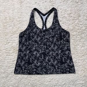 Lululemon Cool Racerback Tank Top in Black/Purple/White Pattern